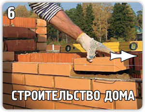 Возведение стен дома.